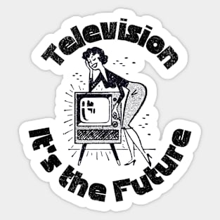 Retro Television It's the Future 1950s Retro Advertising Sticker